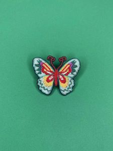 Handmade Embroidered Butterfly Pattern Silk Brooch Pin High Quality Fashion Accessory Versatile Stylish Spring New Arrival