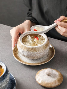 Retro Ceramic Soup Bowl for Hotel Use High End Restaurant Special Dim Sum Bowl Commercial Grade Water Separation Soup Bowl