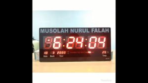 SONIFER Jam Dinding Digital FREE REQUEST NAMA LED Alarm Clock 46 x 22 cm
