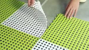 1/2/3pcs Set Of Anti-Slip Bathroom Mats With Circular Drainage Holes And Quick Drying Shower Mats With Massage Rings