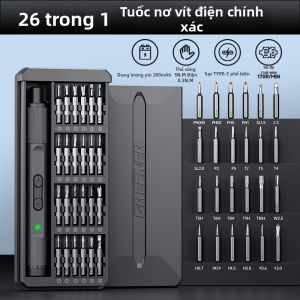 Greener | Bộ Dụng Cụ Vít Điện Mini Sạc Được Chính Xác Có Bụi
