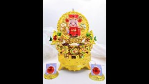 Tháp tỏi chưng ông Địa Thần Tài năng lượng có đèn led - TỎI CÁT TƯỜNG