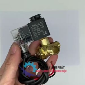 Van từ tính máy nén khí hiệu Chenhao có cụm van đồng VANDIEN3  VANDIEN4