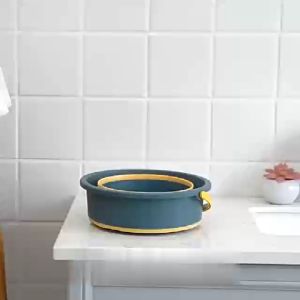 Convenient Portable Versatile Foldable Bucket with Handle Easy Storage Durable Lightweight Space-saving Pail