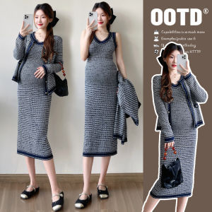Maternity Elegant Striped Knit Set