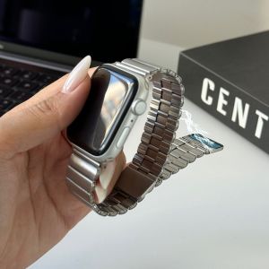 HOCE Metal Magnetic Strap Band For Apple Watch 49mm 45mm 44mm 42mm 41mm 40mm 38mm Stainless Steel Wristband For iWatch Ultra 9 8 7 6 5 4 SE 3 2