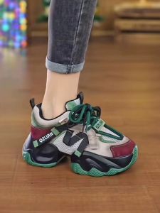 Women's Dad Shoes 2024: New Autumn Thick Bottom Heightening Casual Sports Shoes