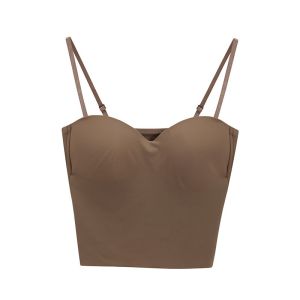🦋 VEVE Summer Camisole Womens Korean Style Outerwear Bottom Short Shirt Slim Sleeveless Underwear
