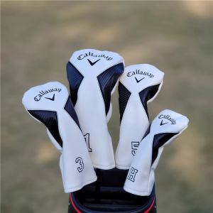 3Colors Callaway Club #1 #3 #5 Wood Headcovers Driver Fairway Woods Cover PU Leather Head Covers