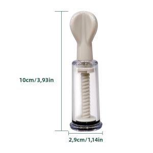 Bộ Dụng Cụ Hút Chân Không Có Tay Cầm Xoay 4 Kích Cỡ - Dụng Cụ Tăng Cường Lực Hút Massage Toàn Thân Chống Cellulite Làm Nở Núm Vú Cốc Nhựa Vận Hành Bằng Tay Để Chăm Sóc Toàn Thân