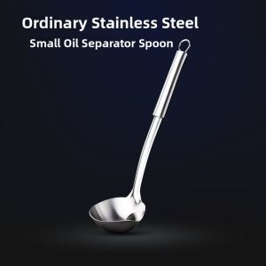 Large Size Stainless Steel Oil Separation Spoon Kitchen Soup Spoon Oil Filtering Soup Separator Home Use GIANXI Brand