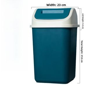 Large Size Swing Cover Trash Can for Office Use Kitchen Bathroom Bedroom Home Cleaning Tools Plastic Square Storage Bucket