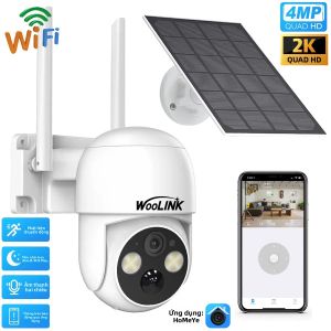 Camera Giám Sát Ngoài Trời WiFi PTZ 4MP HD Sử Dụng Năng Lượng Mặt Trời Tích Hợp Pin Bảo Vệ An Ninh Thông Minh Sử Dụng Được Trong Nhà/ngoài Trời