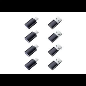 4-Pack USB C to USB a Male Adapter Type-C OTG Converter for Car Charger Fast Charging Data Sync Compatible with iPhone15 16 17