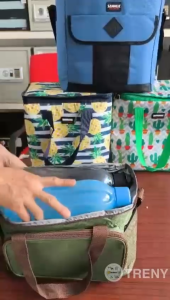 TRENY Portable Shoulder Waterproof Picnic Beer Fruit Beverage Ice Bag Ice Pack Lunch Lunch Bag Insulation Leakproof Cooler Bag