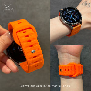Dây Đeo Đồng Hồ Thể Thao Silicon Màu Cam Phát Quang Mới Của Casus Phù Hợp Với Huawei GT4/3/2/Pro Dây Đeo Cổ Tay Cao Cấp Nhỏ Gọn