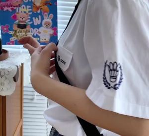 Ins Simple All Match Girl Student Multi Pocket Contrast Colour Messenger Bag Female Beg Perempuan Comel Warna Kontras Selempang Zipper Blue