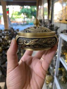 Lư xông trầm hương - Lư đỉnh đốt trầm hương hương vòng hương que đốt nhang bằng đồng đúc nguyên khối