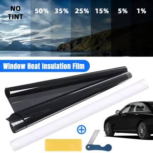 Phim Cách Nhiệt Cửa Sổ 5% VLT Chống Tia UV Tự Dính Chống Nắng Bảo Vệ An Ninh Cho Ô Tô Nhà Cửa Văn Phòng Cửa Kính Xe Tải Chất Liệu PET Đen