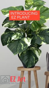 Alocasia Artificial Foliage Plant Potted Bonsai Wedding Party Home Office Decor Home Decor EZ Art