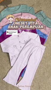 Setelan Pita Anak Perempuan Estimasi anak Usia 1-6thn One Set Ribbon Cutbray Pita Anak Perempuan.