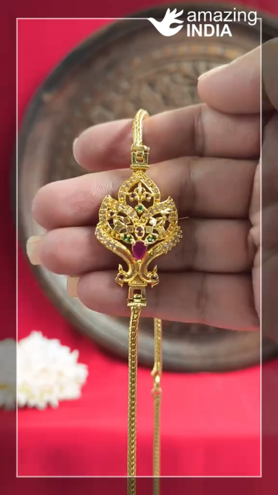 Gold Plated Moggupu Thali Chain Indian Mop Chain Copper Mix