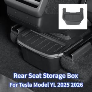Rear Seat Storage Box For Tesla Model YL 2026 Six Seats Under Air Vent Storage Case Trash Can Organizer Car Interior Accessories