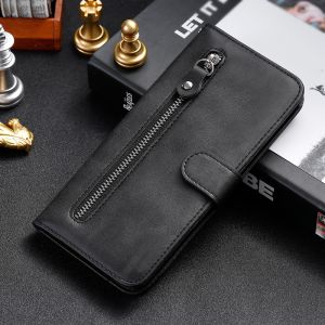 Magnetic Leather Wallet Case for Samsung Galaxy S25 S24 S23 S22 S21 S20 Ultra Plus FE | Zipper Style Book Card | Premium Case