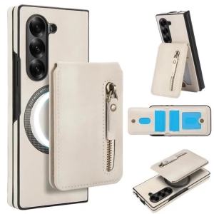 szhaiyu | Leather Detachable Wallet Magnetic Case For Samsung Galaxy Z Fold 8 7 6 5 4 Ultra Zipper Card Holder Kickstand Shockproof Cover