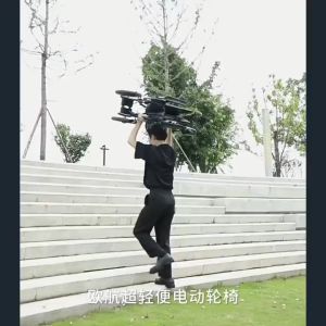 Lightweight Foldable Electric Wheelchair with Removable Battery Joystick Control and Detachable Leg Rest - 17KG (D500)