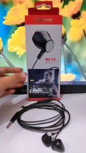 Headset MA-22 + Mic Stereo Earphone Musik Sport Super Bass MA22