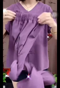 Đồ bộ nữ trung niên cho mẹ bộ trung niên nữ  lụa pháp quần dài ống vừa -TL43