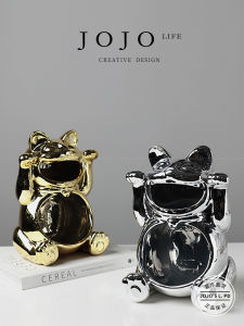 Cute Cartoon Cat Key Storage Decorative Ornaments Desktop Decoration Modern Minimalist Style Creative Home Decor Resin Material