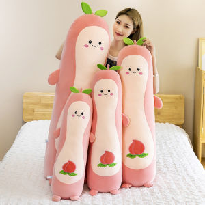 GẤU BÔNG TRÁI ĐÀO DÀI SIZE LỚN 1 MÉT GỐI ÔM MINISO HÌNH TRÁI ĐÀO AN TOÀN CHO DA BÉ