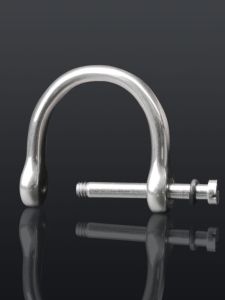 Titanium Alloy Car Keychain Mens Simple Creative High-End Feeling Key Ring Accessory Horse Hoof Shaped Key Chain Hanging Ornament