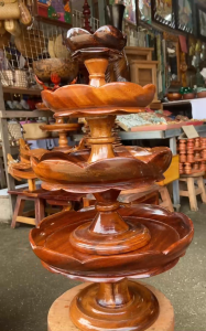 พานไม้ พานวางดอกไม้ ชุด 4 ใบ