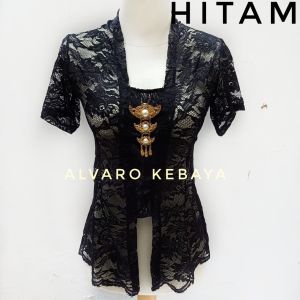 atasan kebaya lengan pendek brokat halus modern (kebaya saja) kutubaru brukat strait melar strait bali baju tradisional wanita modern jawa etnik batik