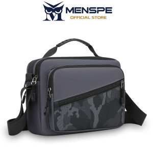 MENSPE Fashion Mens Shoulder Bag Messenger Bag Fashion Trend Camouflage Splicing Travel Bag Business Bag Large Capacity Handbag Lightweight Casual Bag Fashion Leisure Sport Street Bag for College Student