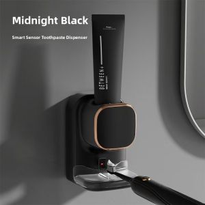 Bathroom Wall-Mounted Automatic Induction Toothpaste Squeezer UV Disinfection Toothbrush Holder No-Punching Required
