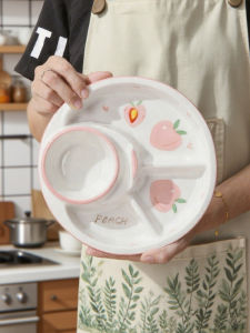 Bát Đựng Thức Ăn Sáng Bằng Gốm Sáng Tạo Giảm Béo Nordic Divided Plate Bát Đựng Thức Ăn Một Người Bát Cho Gia Đình Sau Sinh