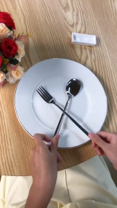 12pcs Spoon and Fork Set Food Grade Stainless Steel Flatware Cutlery Dining Spoon Kitchen Spoon Fork Set Mirror Polished
