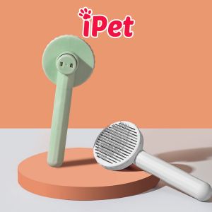 Lược Chải Lông Thú Cưng Chó Mèo Dạng Tròn Có Nút Bấm - iPet Shop