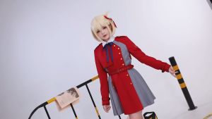Anime Lycoris Recoil Inoue Takina Cosplay Costume Dress Uniform Wig Halloween Costumes for Women Girls Outfit