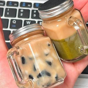 Mini Portable Travel Glass Tea Canister Small Size Concentrated Coffee Liquid Sauce Sealable Bottle Honey Condiment Jar