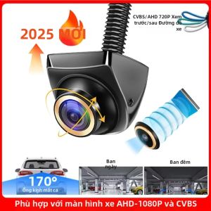Camera Ô Tô Mắt Cá 1080P AHD Đa Năng Với Vỏ Kim Loại HD Viền Vàng Camera Lùi/mặt Trước/bên Hông Cho Xe Cộ