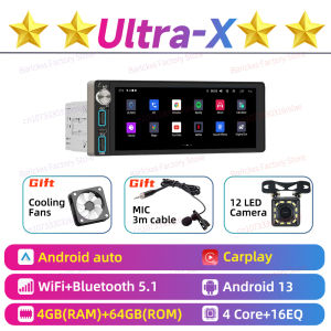 Android 1Din Car Stereo 6.86 Screen for Chrysler Crossfire 2004-2008 CarPlay GPS Navigation Multimedia Autoradio Radio Head Unit