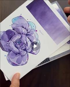 White Night Watercolor Pigment Purple Series  Art Students Outdoor Sketching/hand Painting Decoration Fill Coloring Materials