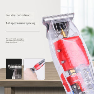 Kemei Transparent Hair Clipper Rechargeable Small Silent Electric Hair Clipper Cordless Mens Hair Trimmer USB Home Hair Clipper KM-246