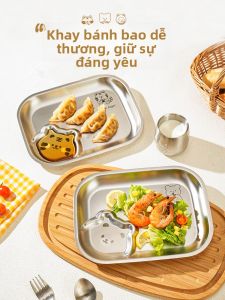 SHELI | Đĩa Ăn Bé Bằng Thép Không Gỉ 304 Chống Sốc
