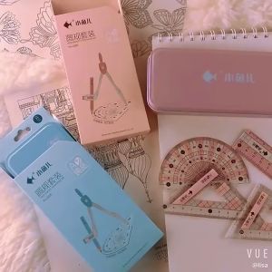 Bộ 8 Món Dụng Cụ Học Tập Bộ Thước Kẻ Comba Học Toán Cho Học Sinh